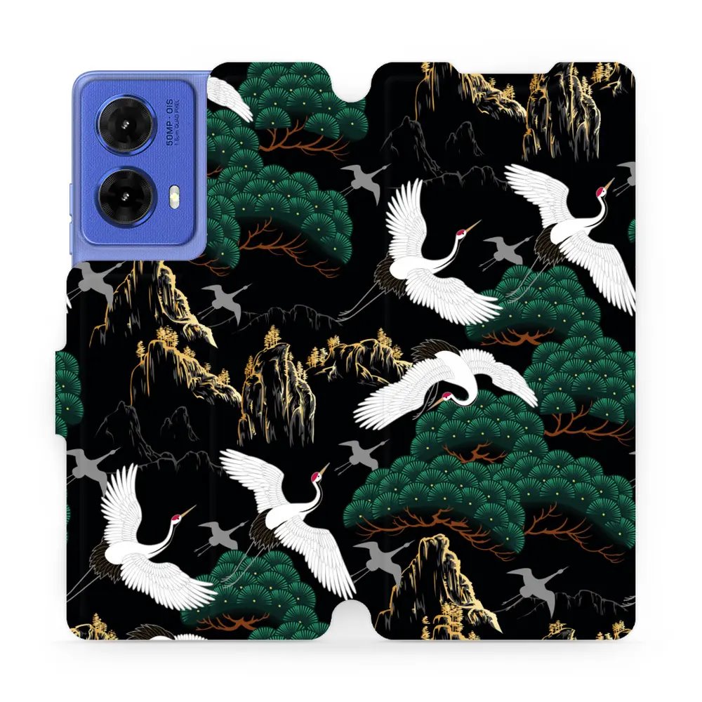 Flipové pouzdro Mobiwear - Motorola Moto G85 5G - VP16S Jeřábi