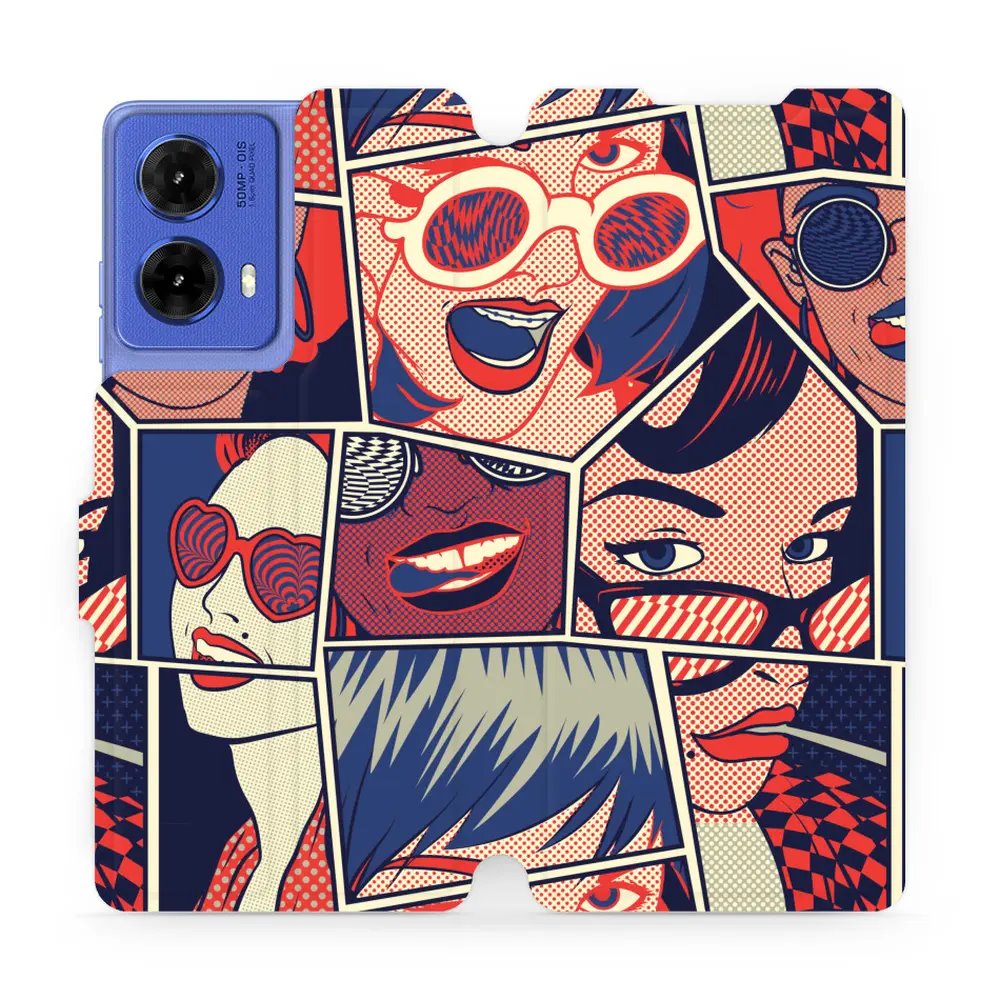 Flipové pouzdro Mobiwear - Motorola Moto G85 5G - VP18P Komiks