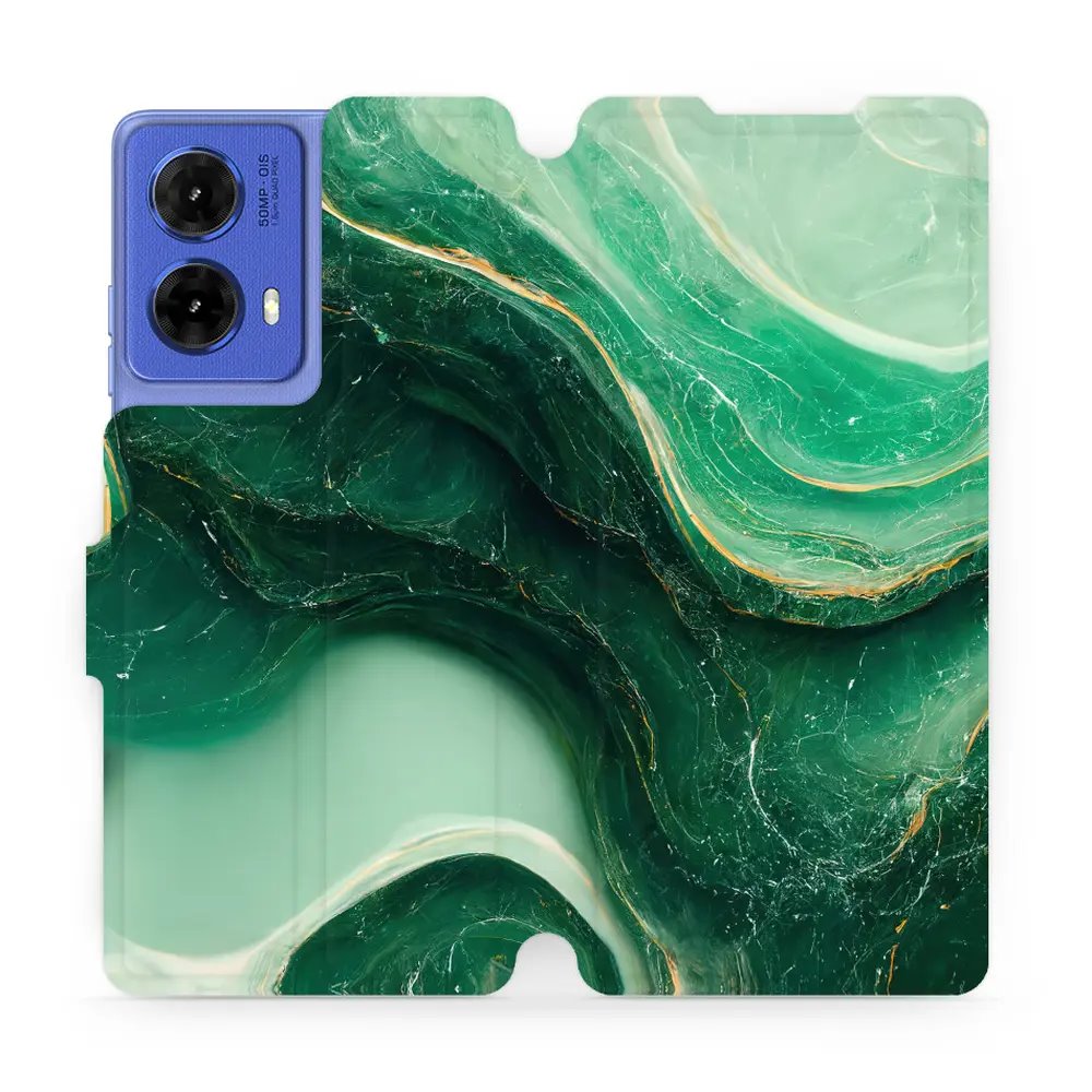 Flipové pouzdro Mobiwear - Motorola Moto G85 5G - VP38S Zelený mramor