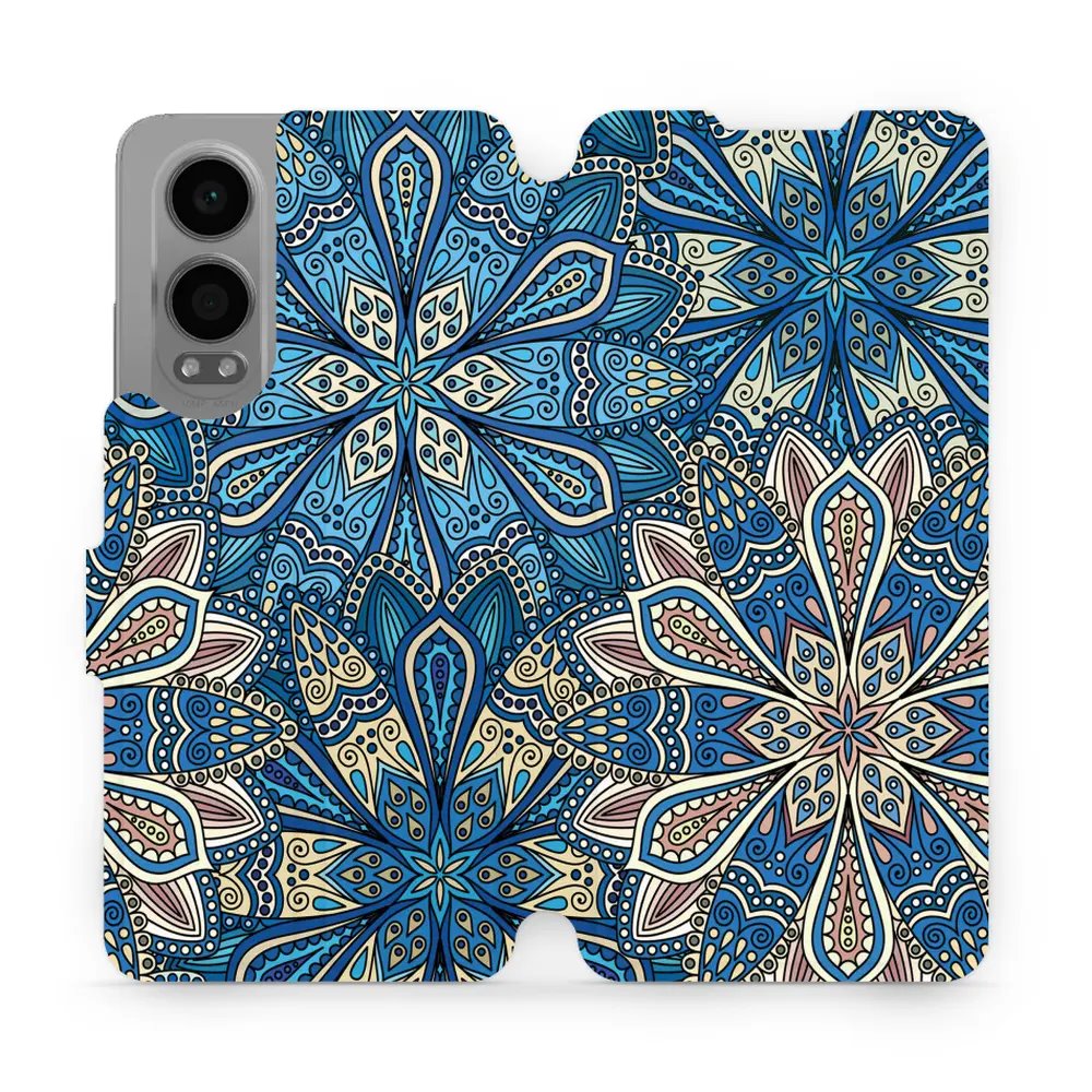 Flipové pouzdro Mobiwear - OnePlus Nord CE 4 Lite 5G - V108P Modré mandala květy - VÝPRODEJ