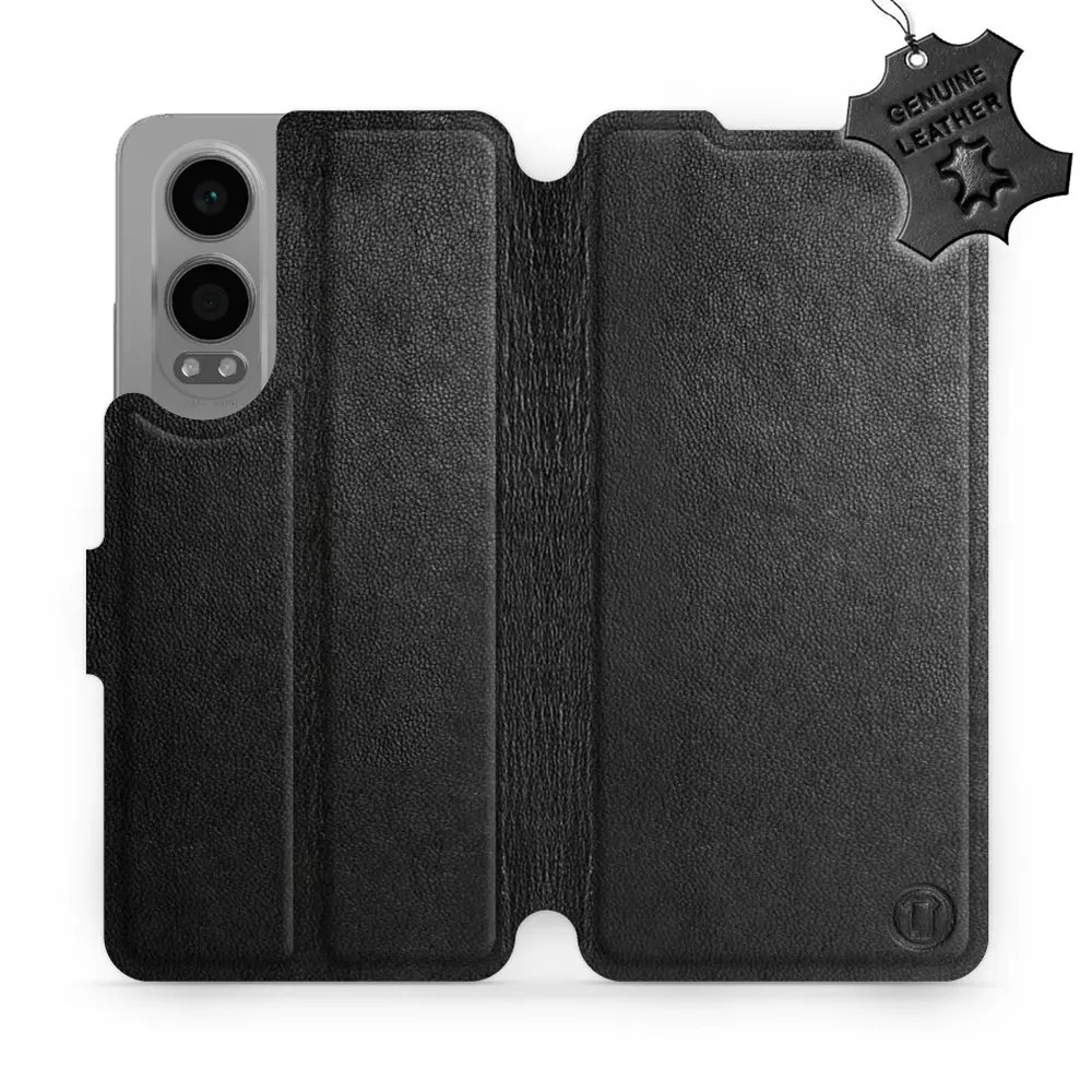 Kožené flip pouzdro Mobiwear - OnePlus Nord CE 4 Lite 5G - Černé