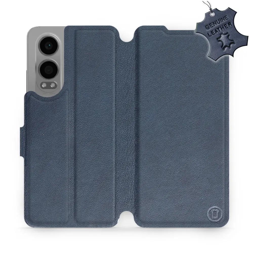 Kožené flip pouzdro Mobiwear - OnePlus Nord CE 4 Lite 5G - Modré