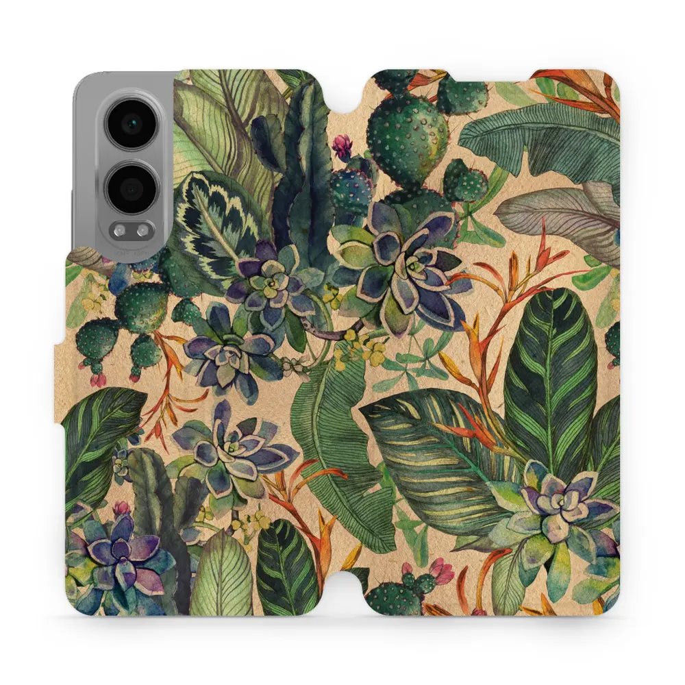 Flipové pouzdro Mobiwear - OnePlus Nord CE 4 Lite 5G - VP05S Sukulenty