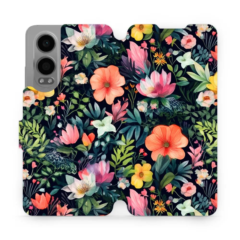 Flipové pouzdro Mobiwear - OnePlus Nord CE 4 Lite 5G - VP48S Pestré kvítky