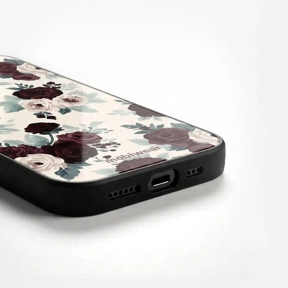 Lesklý kryt na mobil Apple iPhone 14 - Mobiwear Glossy GB31G, růže se šalvějí na krémové