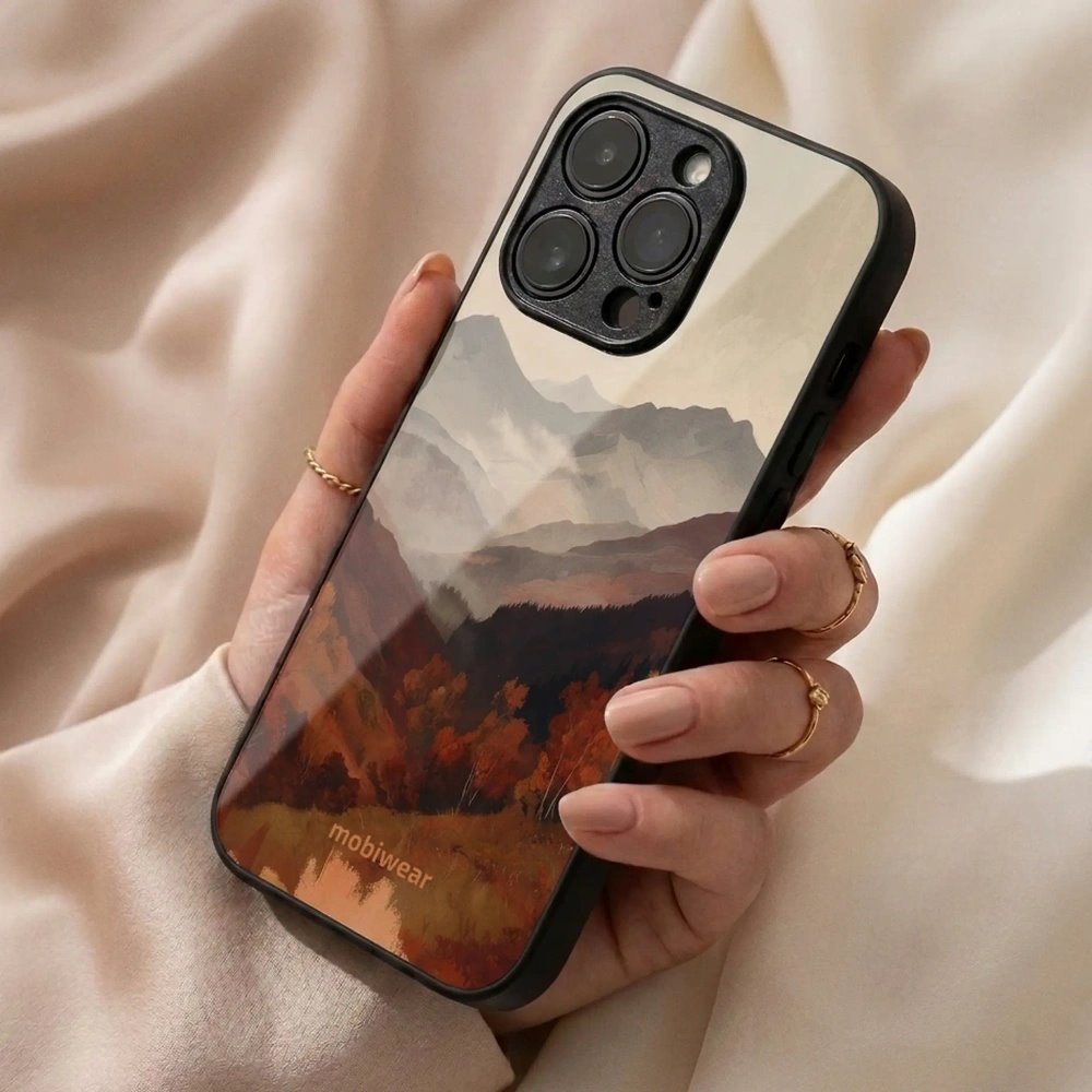 Lesklý kryt na mobil Apple iPhone 14 - Mobiwear Glossy GB35G, mlhavé údolí v horách