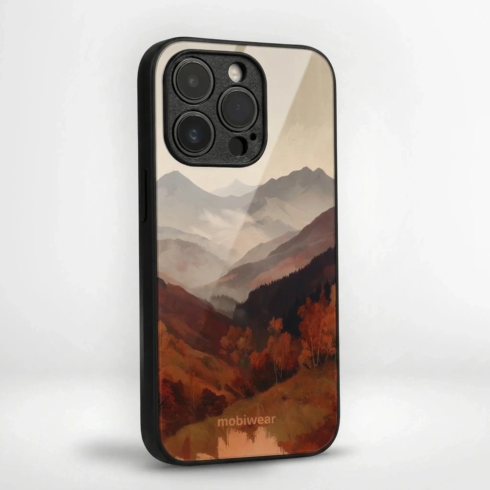 Lesklý kryt na mobil Apple iPhone 14 - Mobiwear Glossy GB35G, mlhavé údolí v horách