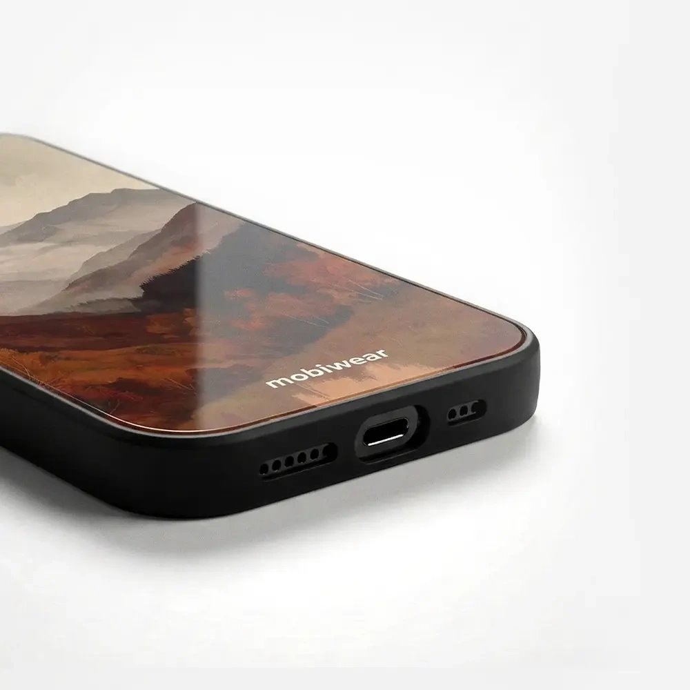 Lesklý kryt na mobil Apple iPhone 14 - Mobiwear Glossy GB35G, mlhavé údolí v horách
