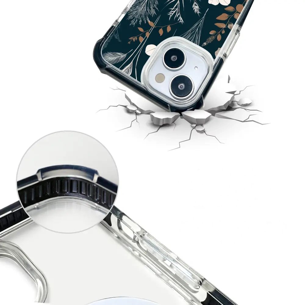 Odolný obal Mobiwear MagSafe Elite Bumper - Apple iPhone 15 Pro Max - DB27D Trávy na sytě tyrkysové
