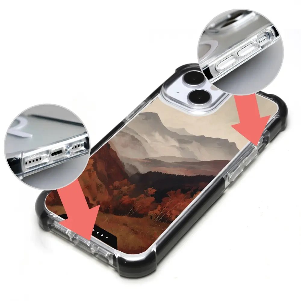 Odolný obal Mobiwear MagSafe Elite Bumper - Apple iPhone 15 Pro Max - DB35D Mlhavé údolí v horách