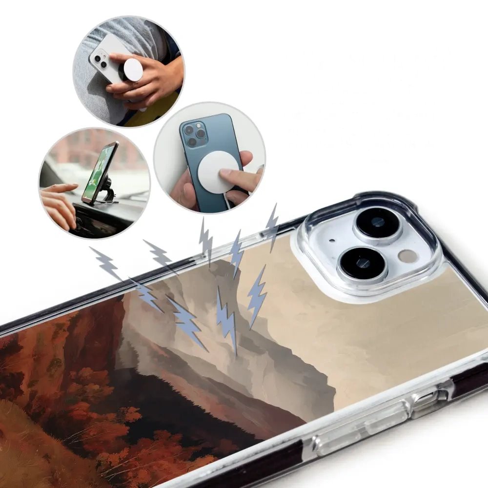 Odolný obal Mobiwear MagSafe Elite Bumper - Apple iPhone 15 Pro Max - DB35D Mlhavé údolí v horách
