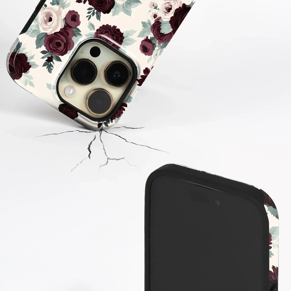 Odolný kryt na mobil Apple iPhone 14 Pro - Mobiwear Elite Pro EB31E, růže se šalvějí na krémové