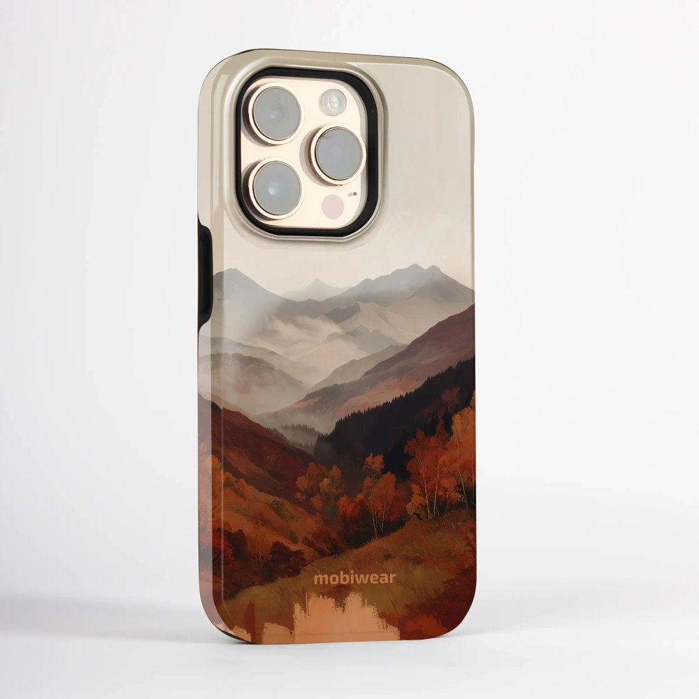 Odolný kryt na mobil Apple iPhone 14 Pro - Mobiwear Elite Pro EB35E, mlhavé údolí v horách