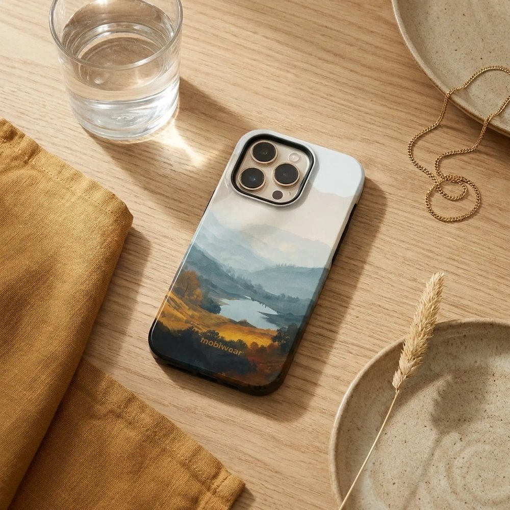 Odolný kryt na mobil Apple iPhone 14 Pro - Mobiwear Elite Pro EB36E, jezero v údolí