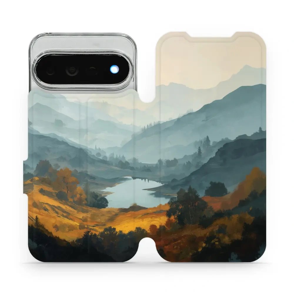 Flip pouzdro na mobil Google Pixel 11 Pro XL - Mobiwear VB36S, jezero v údolí
