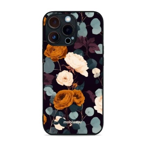 Lesklý kryt na mobil Apple iPhone 13 Pro - Mobiwear Glossy GB25G, rezavé růže v noci