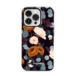 Odolný kryt na mobil Apple iPhone 13 Pro - Mobiwear Elite Pro EB25E, rezavé růže v noci
