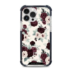 Odolný obal Mobiwear MagSafe Elite Bumper - Apple iPhone 13 Pro Max - DB31D Růže se šalvějí na krémové