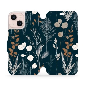 Flip pouzdro na mobil Apple iPhone 13 mini - Mobiwear VB27S, trávy na sytě tyrkysové