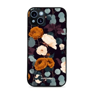 Lesklý kryt na mobil Apple iPhone 14 Plus - Mobiwear Glossy GB25G, rezavé růže v noci