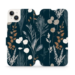 Flip pouzdro na mobil Apple iPhone 14 Plus - Mobiwear VB27S, trávy na sytě tyrkysové