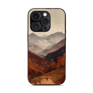Lesklý kryt na mobil Apple iPhone 14 Pro - Mobiwear Glossy GB35G, mlhavé údolí v horách