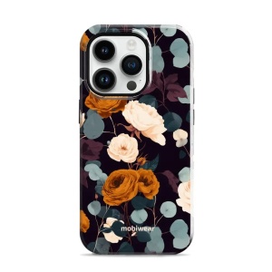 Odolný kryt na mobil Apple iPhone 14 Pro - Mobiwear Elite Pro EB25E, rezavé růže v noci