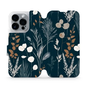 Flip pouzdro na mobil Apple iPhone 14 Pro - Mobiwear VB27S, trávy na sytě tyrkysové