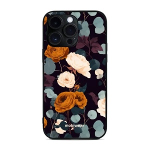 Lesklý kryt na mobil Apple iPhone 14 Pro Max - Mobiwear Glossy GB25G, rezavé růže v noci