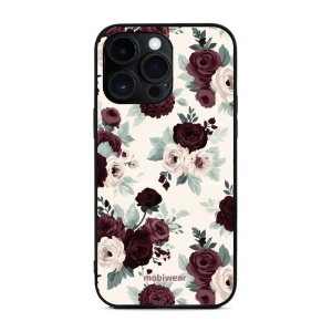 Lesklý kryt na mobil Apple iPhone 14 Pro Max - Mobiwear Glossy GB31G, růže se šalvějí na krémové