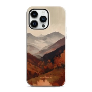 Odolný kryt na mobil Apple iPhone 14 Pro Max - Mobiwear Elite Pro EB35E, mlhavé údolí v horách