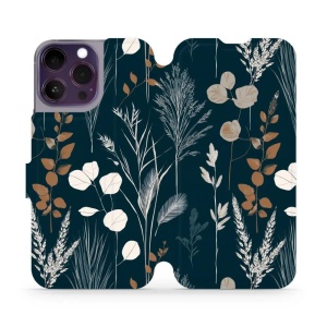 Flip pouzdro na mobil Apple iPhone 14 Pro Max - Mobiwear VB27S, trávy na sytě tyrkysové