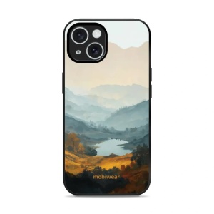 Lesklý kryt na mobil Apple iPhone 15 - Mobiwear Glossy GB36G, jezero v údolí
