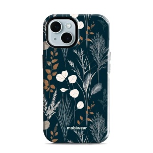 Odolný kryt na mobil Apple iPhone 15 - Mobiwear Elite Pro EB27E, trávy na sytě tyrkysové