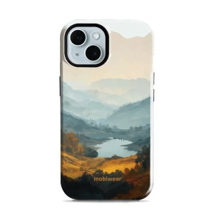 Odolný kryt na mobil Apple iPhone 15 - Mobiwear Elite Pro EB36E, jezero v údolí