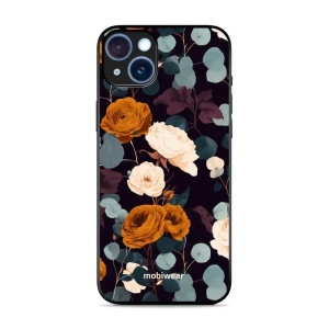 Lesklý kryt na mobil Apple iPhone 15 Plus - Mobiwear Glossy GB25G, rezavé růže v noci