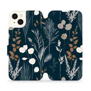 Flip pouzdro na mobil Apple iPhone 15 Plus - Mobiwear VB27S, trávy na sytě tyrkysové