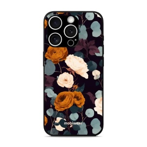 Lesklý kryt na mobil Apple iPhone 15 Pro - Mobiwear Glossy GB25G, rezavé růže v noci