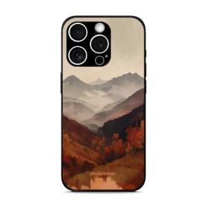 Lesklý kryt na mobil Apple iPhone 15 Pro - Mobiwear Glossy GB35G, mlhavé údolí v horách