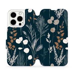 Flip pouzdro na mobil Apple iPhone 15 Pro - Mobiwear VB27S, trávy na sytě tyrkysové