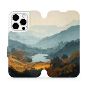 Flip pouzdro na mobil Apple iPhone 15 Pro - Mobiwear VB36S, jezero v údolí