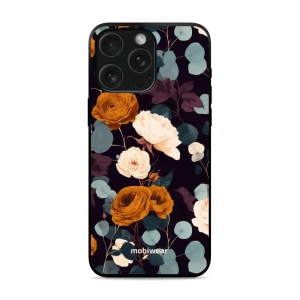 Lesklý kryt na mobil Apple iPhone 15 Pro Max - Mobiwear Glossy GB25G, rezavé růže v noci