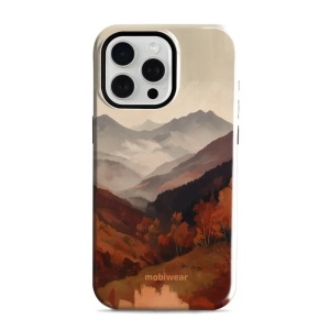 Odolný kryt na mobil Apple iPhone 15 Pro Max - Mobiwear Elite Pro EB35E, mlhavé údolí v horách