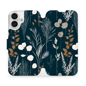 Flip pouzdro na mobil Apple iPhone 16 - Mobiwear VB27S, trávy na sytě tyrkysové