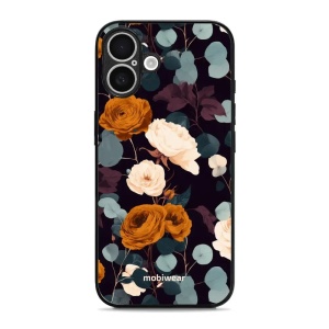 Lesklý kryt na mobil Apple iPhone 16 Plus - Mobiwear Glossy GB25G, rezavé růže v noci