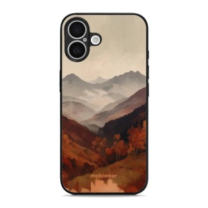 Lesklý kryt na mobil Apple iPhone 16 Plus - Mobiwear Glossy GB35G, mlhavé údolí v horách