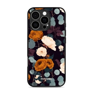 Lesklý kryt na mobil Apple iPhone 16 Pro - Mobiwear Glossy GB25G, rezavé růže v noci