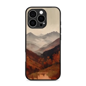Lesklý kryt na mobil Apple iPhone 16 Pro - Mobiwear Glossy GB35G, mlhavé údolí v horách