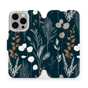 Flip pouzdro na mobil Apple iPhone 16 Pro - Mobiwear VB27S, trávy na sytě tyrkysové