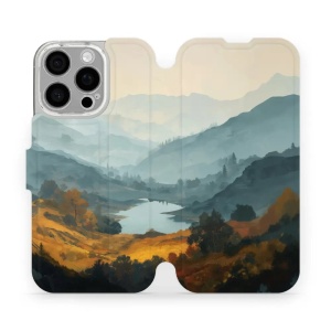 Flip pouzdro na mobil Apple iPhone 16 Pro - Mobiwear VB36S, jezero v údolí